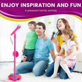 thumbnail image 5 of Kids Microphone With Light Stand Toy, Pink, 5 of 5