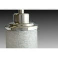 thumbnail image 4 of Progress Lighting P5147-09 1-Light Mini-Pendant with White Linen Finished Glass Is Complemented with a Clear Edge Accent Strip, Brushed Nickel, 4 of 5