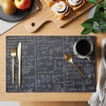 thumbnail image 2 of Mathematics Formulas Placemats Set of 12 Blackboard with Math Numerical Geometric Place Mats Indoor Wipeable Table Mats Washable Dining Table Placemats for Kitchen Holiday Party Home Decor 13x19 Inch, 2 of 9