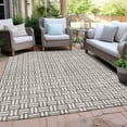 thumbnail image 6 of Addison Rugs Chantille Indoor/Outdoor Transitional Squares Taupe Washable Rectangle Rug, 5' x 7'6", 6 of 6