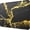 Black Gold, variant on Large Black Mouse Pad with Stitched Edges for Gaming & Office