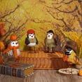 thumbnail image 4 of Lksixu Thanksgiving Birds Ornaments, Fall Decorations for Home, 3D Bird Figurines Cute Plush Birds Doll with Clothes and Hat, Inseparable Birds Harvest Table Decor Animals Garden Statue for Window, 4 of 9