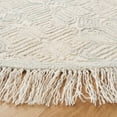 thumbnail image 3 of SAFAVIEH Ikat Iola Geometric Area Rug, Ivory/Light Blue, 6' x 6' Round, 3 of 9