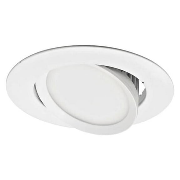 Nicor Lighting DCG421204KWH 565 Lumens LED Recessed Can Gimbal Round Downlight - White