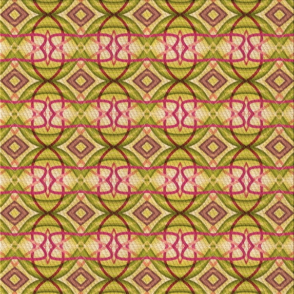 Ahgly Company Indoor Square Patterned Chestnut Red Area Rugs, 6' Square