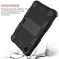 thumbnail image 6 of For Samsung Galaxy Tab A 8.4 2020 / T307 Dual layer Shockproof Heavy Duty Hybrid Silicone Kickstand Tablet Case Cover Black/Black, 6 of 7