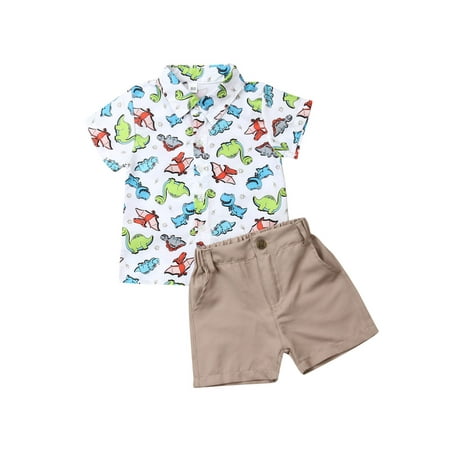 

Yejaeka 1-6 Years 2pcs Baby Boy Clothes T-shirt Tops+Short Pants