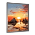 thumbnail image 2 of Designart "Sahrawi Tents Landscape III" Landscapes Framed Wall Art - Global Yellow Africa Landscape Entryway Framed Wall Art, 2 of 6