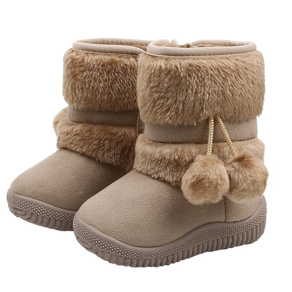 1 par de bonitas botas de nieve para bebé, zapatos de bebé de fondo suave para bebé, invierno, prewalker