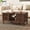 M-Brown, variant on CBJCBJ 31" Modern Round Coffee Table with Sliding Door Storage, Center Table for Living Room, Brown