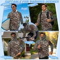 thumbnail image 5 of SEANATIVE Sun Protective Hooded Fishing Shirt for Men, Long Sleeve Full Coverage Long Sleeve Running Hiking Shirts with Built-in Mesh Face Mask Neck Gaiter, 4XL, Zebra Leopard Print, 5 of 7