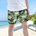 thumbnail image 2 of ZHOGXU Child Boys Girls Summer Shorts With Pockets Cartoon Print Elastic Waist Comfortable Lightweight Casual Wear For Holiday Beach,Army Green,1-2 Years, 2 of 5