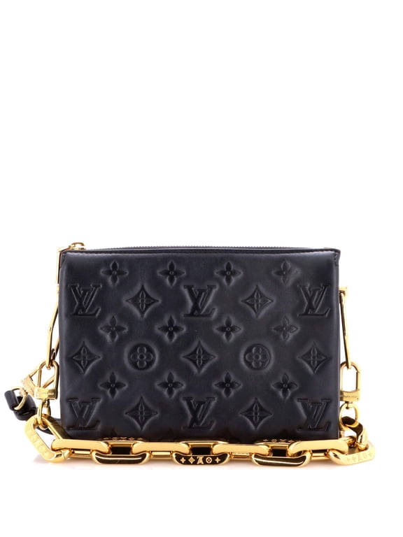 Pre-Owned Coussin Bag Monogram Embossed Lambskin BB By Rebag