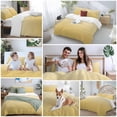 thumbnail image 5 of 3 Piece Orange Yellow Ombre Duvet Cover Set Queen Size,Microfiber Comforter/Quilt Cover with Corner Ties and 2 Pillowcases,Modern Abstract Art Gradient Aesthetics Soft Bedding with Zipper Closure, 5 of 8