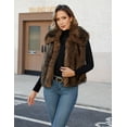 thumbnail image 4 of ieFashion Womens Faux Fur Vest Lapel Collar Sleeveless Open Front Cardigan Top Fuzzy Coats Jacket Fluffy Outwear with Pockets, 4 of 8