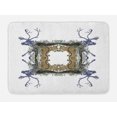 thumbnail image 1 of Victorian Bath Mat, Frame with Two Girl Flying to Two Owl Two Hunter Animal Wildlife Jungle, Non-Slip Plush Mat Bathroom Kitchen Laundry Room Decor, 29.5 X 17.5 Inches, Violet Tan Pearl, Ambesonne, 1 of 2