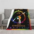 thumbnail image 6 of Gymnastics Blanket Cozy Plush Gymnasts Lovers Throw Blankets Gifts for Girls Boys Flannel Fleece Ultra Soft Fuzzy Sports Party Blanket for Bed Couch Sofa 60"X50", 6 of 6