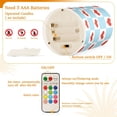thumbnail image 5 of Yayeee Flameless Candles with Remote Flickering Battery Operated Multi Color Changing, Light Blue Checkered Heart, 5 of 7