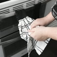 thumbnail image 4 of RITZ 3-Pack Solid and Multi Check Tie Towel Set, Black, 4 of 5