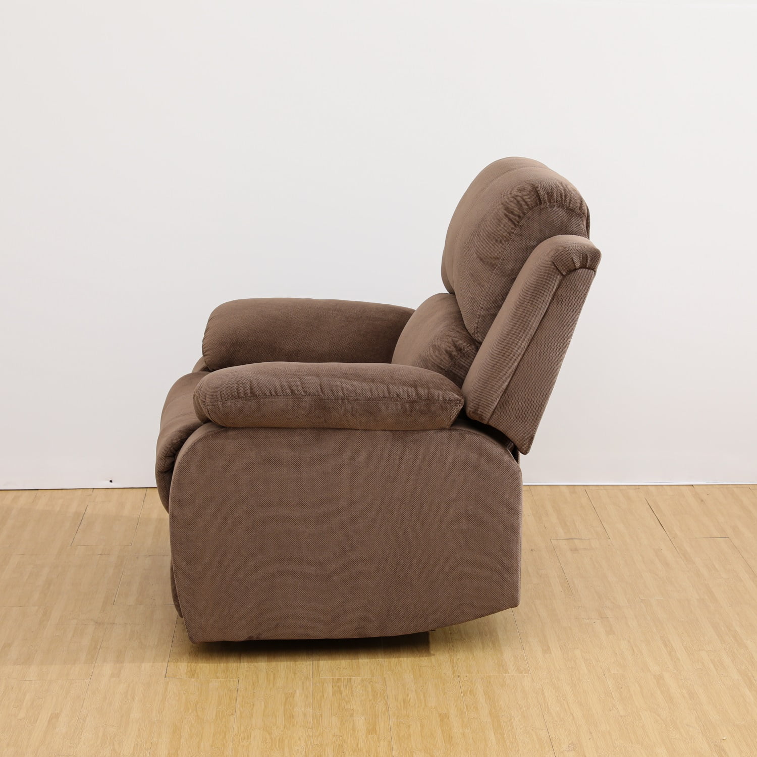 Hommoo Corduroy Recliner Chair, Living Room Chair Recliner Single Sofa with Overstuffed Arm and Back, Theater Lounge Seat for Home, Brown