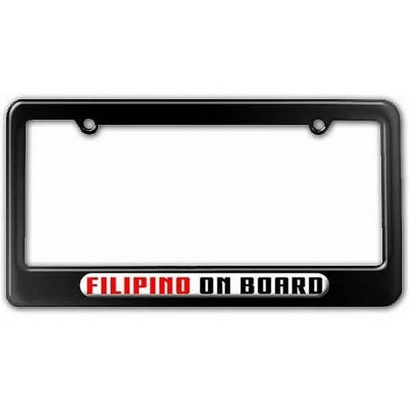Filipino On Board License Plate Tag Frame, Multiple Colors