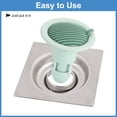 thumbnail image 5 of Uxcell Shower Floor Drain Backflow Preventer, Valve Sewer Core Hair Catcher, Green 2 Pcs, 5 of 6