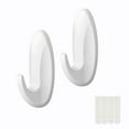 thumbnail image 3 of Pen+Gear Heavy-Duty Plastic Adhesive Large Wall Hooks, Damage Free, White, 2 Count, 3 of 9