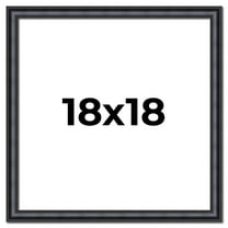 18x18 Frame Black Real Wood Picture Frame Width 1.25 inches | Interior Frame Depth 0.5 inches |
