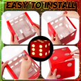 thumbnail image 3 of Dados grandes Favor Boxes Motipuns con Light Casino Party x6, 3 of 6