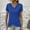 Blue, variant on Blczomt Basic Tops for Women Trendy Summer Short Sleeve Casual T Shirt V Neck Loose Black Solid Womens Shirts