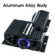 2 Channel Car Stereo Amplifier - 400W Dual Channel High Power Audio Sound Auto Small Speaker Amp with LED Light and Remote Control, Support SD/USB/MP3/FM/Radio