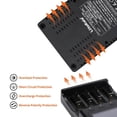 thumbnail image 4 of Cargador de Batería Lii-PD4 18650 26650 21700 Cargador de Batería de Ion de Litio de 4 Ranuras con Pantalla LCD para Li-Ion/Ni-/LiFePO4 Enchufe Británico, 4 of 5