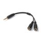 thumbnail image 4 of GOOHOCHY Cable Divisor De Audio 3.5mm Negro Con Adaptador Para Auriculares Y Micrófono Portátil, 4 of 5