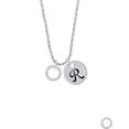 thumbnail image 2 of Delight Jewelry Silvertone Real Heroes Teach Eternity Ring Silvertone Script Initial Disc - R - Charm Necklace, 20"+3", 2 of 4