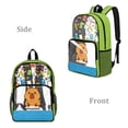 thumbnail image 2 of COEQINE Large Clear Backpack with Multiple Pockets, Heavy Duty Large PVC Transparent Bag for Boys Girls 17 Inch College Backpack See Through Book Bag for Stadium, Capybara School Supplies, 2 of 7