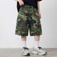 thumbnail image 6 of Angala Toddler Boys Shorts Elastic Waist Cargo Shorts Summer Dailywear Casual Loose Fit Breathable Kids Shorts Size 5-6 Years, 6 of 7