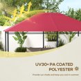 thumbnail image 4 of Outsunny Auvent de Gazebo 10 Pieds x 13 Pieds de Rechange, Toit de Gazebo, Rouge Vin, 4 of 10