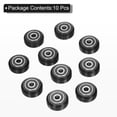 thumbnail image 3 of Uxcell 10 piezas de rodillos V-Slot para impresora 3D, ruedas de gantry de alta velocidad, rueda de polea POM con rodamientos de doble escudo 625ZZ (negro), 3 of 6