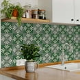 thumbnail image 3 of Mi Alma Vintage Flower Green Gray Tile Stickers - Removable Vinyl 4x4, 24 pcs, 3 of 14