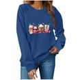thumbnail image 1 of Meichang Sweatshirts Col Rond Femmes Saint-Valentin Couples Sweatshirt Femmes Imprimé Cœur Mignon Sweatshirts Pull Vacances Manches Longues Coupe Ample Cadeaux Vacances Sweatshirts, 1 of 3