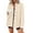 Beige, variant on Button Down Shirts for Women Waffle Boyfriend Work Shacket Loose Long Sleeve Collared Fall Tops