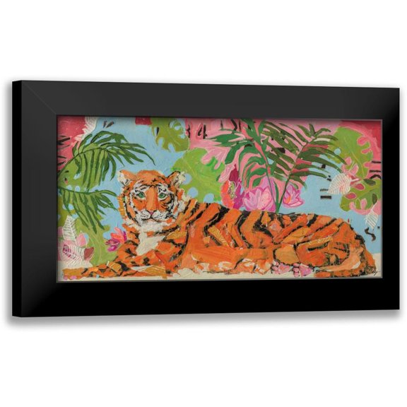 Day, Kellie 14x9 Black Modern Framed Museum Art Print Titled - Tiger at Rest