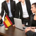 thumbnail image 4 of shiyou-Spain Desk Small Flag Set,5×23 Inch Spanish Mini Desktop table Banner,27" Metal Solid Pole Decor,Tiny Digital Printed Polyester Banner With Golden Base, 4 of 4