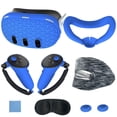 thumbnail image 1 of Juego Accesorios 7 Piezas Likrtyny Cubierta Protectora Suave VR para Meta Quest 3 Azul, 1 of 9