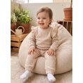 thumbnail image 5 of RUINIXCW Toddler Baby Girl Spring Fall Winter Clothes Infant Baby Girls 2 Pieces Outfit Twist Textured Jacquard Long Sleeve Crewneck Sweatshirt and Pockets Pants Set, 5 of 8