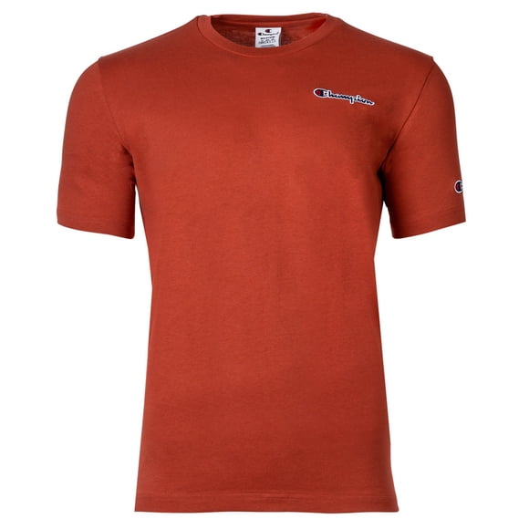 Champion Men T-Shirt - CML Champion Logo, Round Neck, Cotton, Solid Color Red M (Medium)
