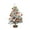 C, variant on Pre-lit Pre-Decorated Pine Artificial Christmas Tree, 1.47FT Artificial Hinged Xmas Tree with 818 Flocked Frosted Tips, 250 Lights, 58 Pine Cones & 58 Red Berries for Holiday Party Office Home
