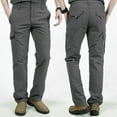 thumbnail image 1 of Men Work Multi-Pockets Cargo Pants Climbing Hiking Quick Dry for Outdoor Summer(Gray M), 1 of 3