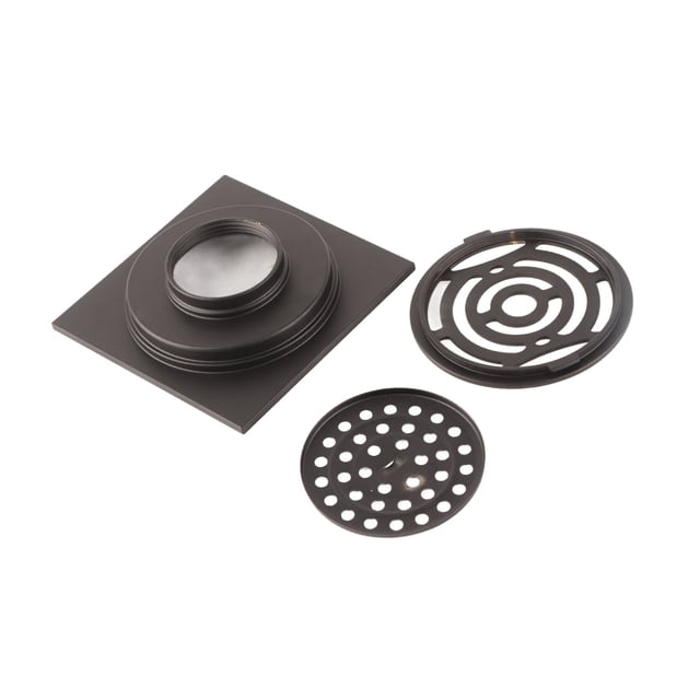 Accesorio de baño, drenaje de piso negro, sistema de drenaje de drenaje de piso de cobre, elegante y moderno