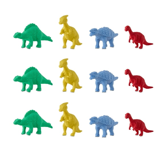 Dinosaur Eraser Party Favors, Multicolor, 12 Count, Valentine's Day by Way To Celebrate